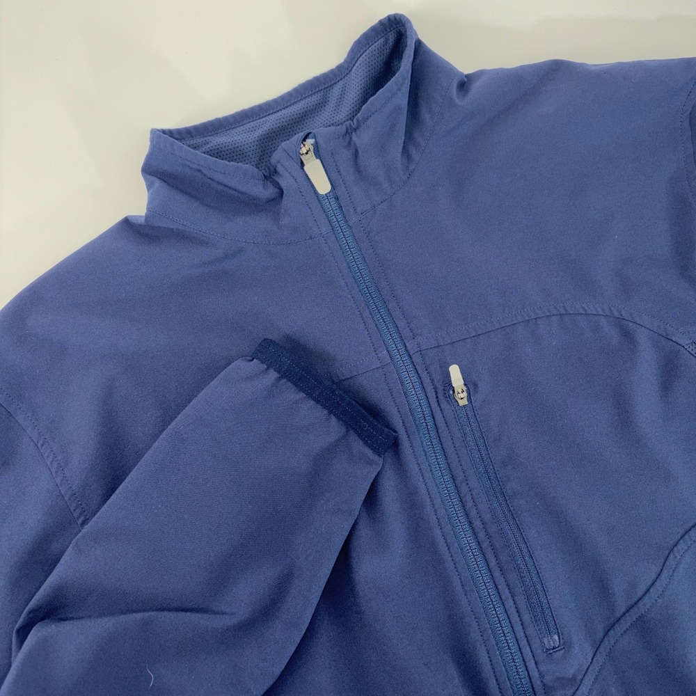 Nike Dri-FIT Mens Small Navy Blue Full Zip Running Training Jacket Mesh Vent